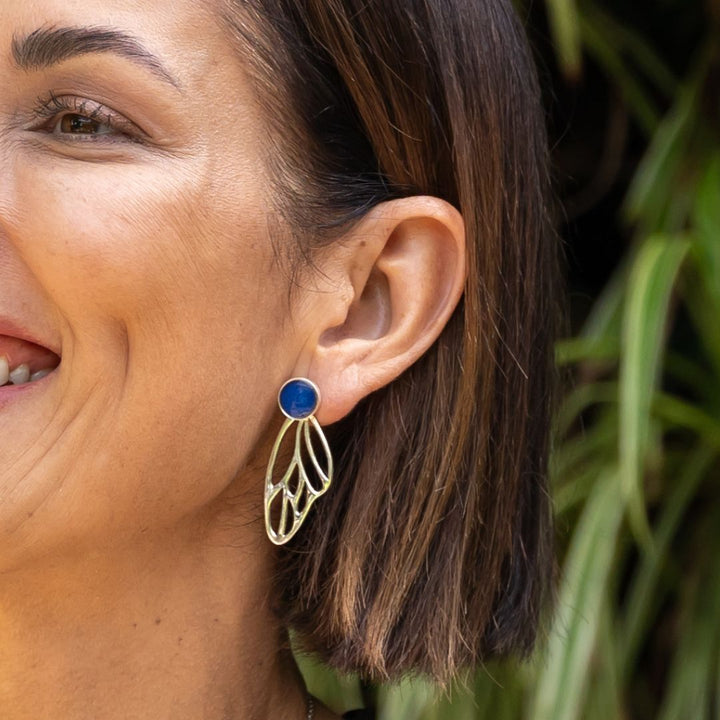 Detroit Zoo Callie Butterfly Earrings | Silver