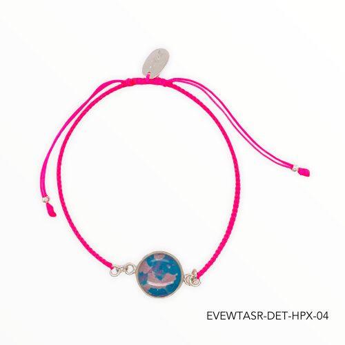 Taylor Bracelet | Silver | Hot Pink