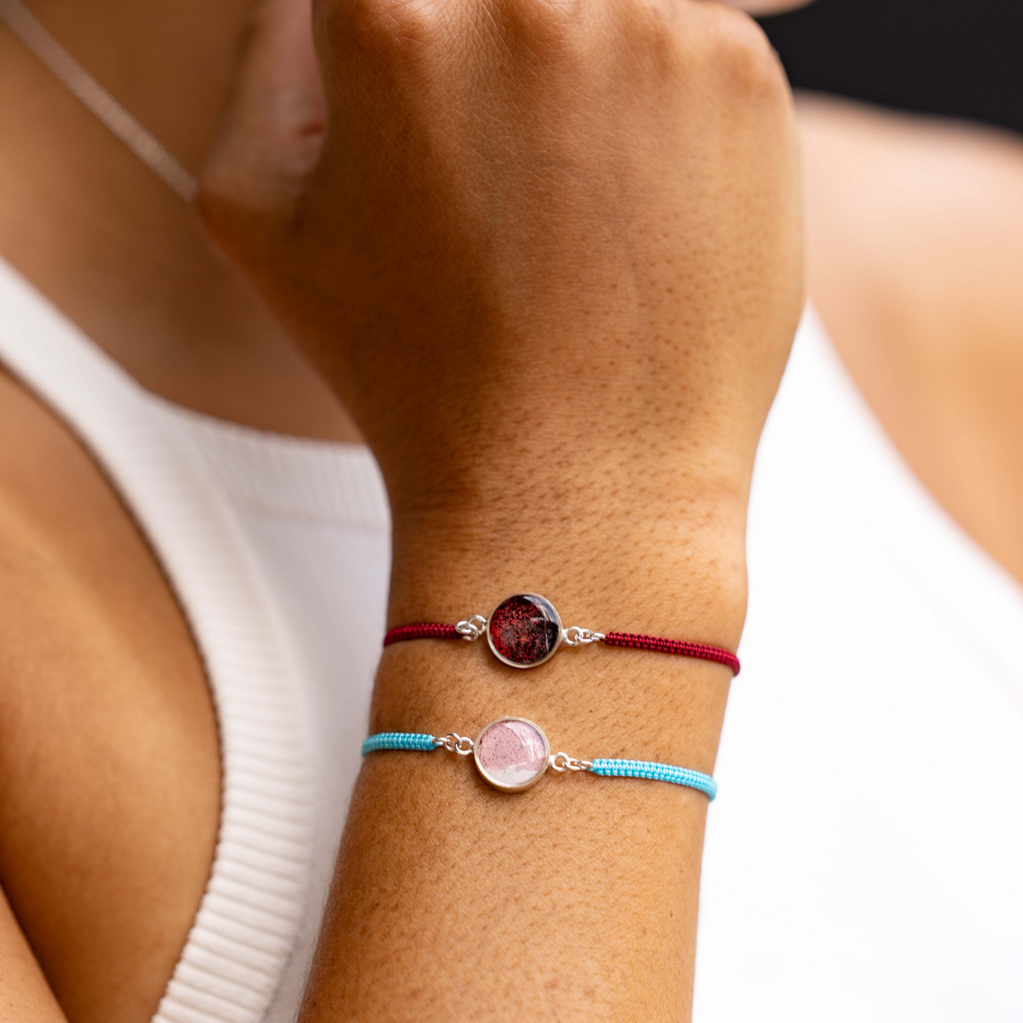Taylor Bracelet | Silver | Light Pink