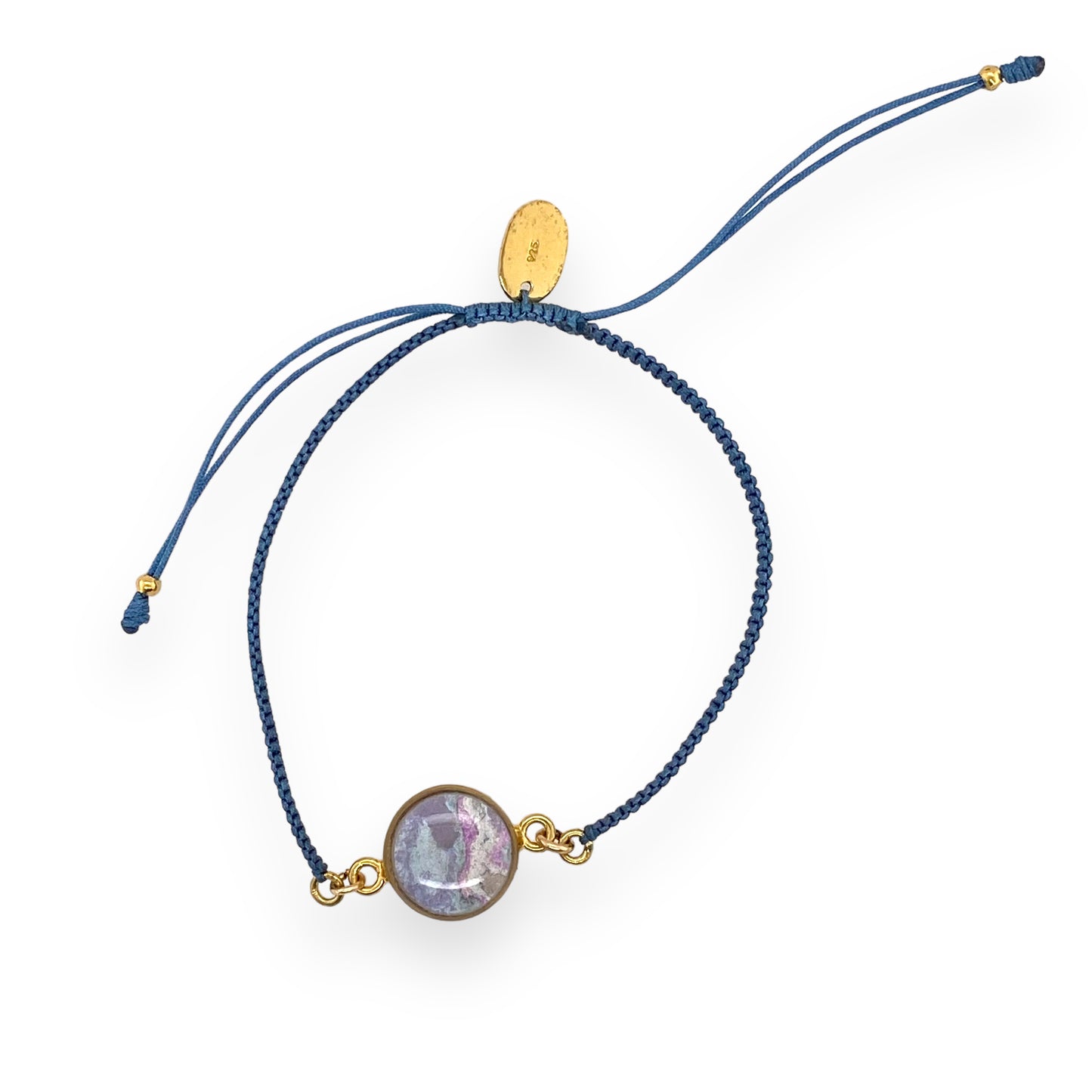 Taylor Bracelet | Gold | Dusty Blue