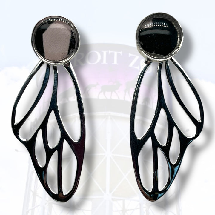 Detroit Zoo Callie Butterfly Earrings | Silver
