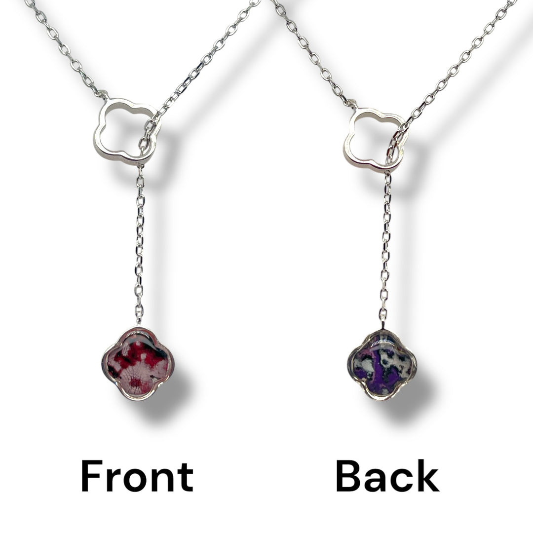 Crystal Lariat Necklace | Silver