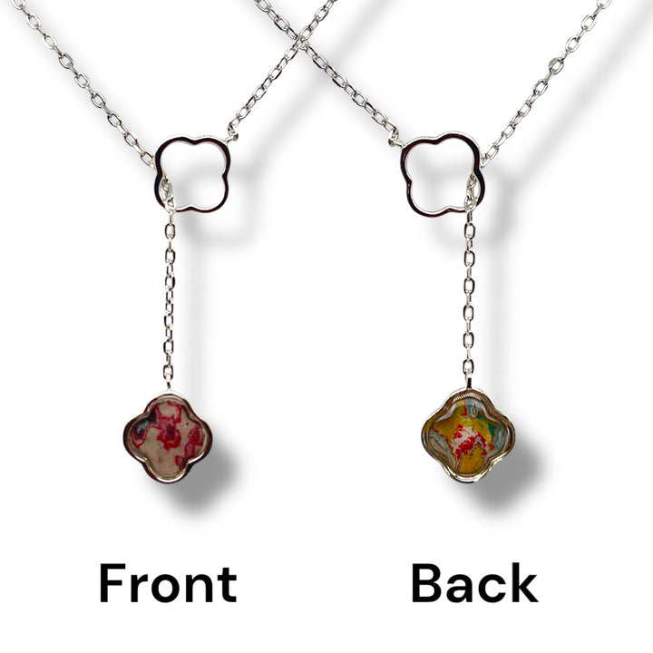 Crystal Lariat Necklace | Silver