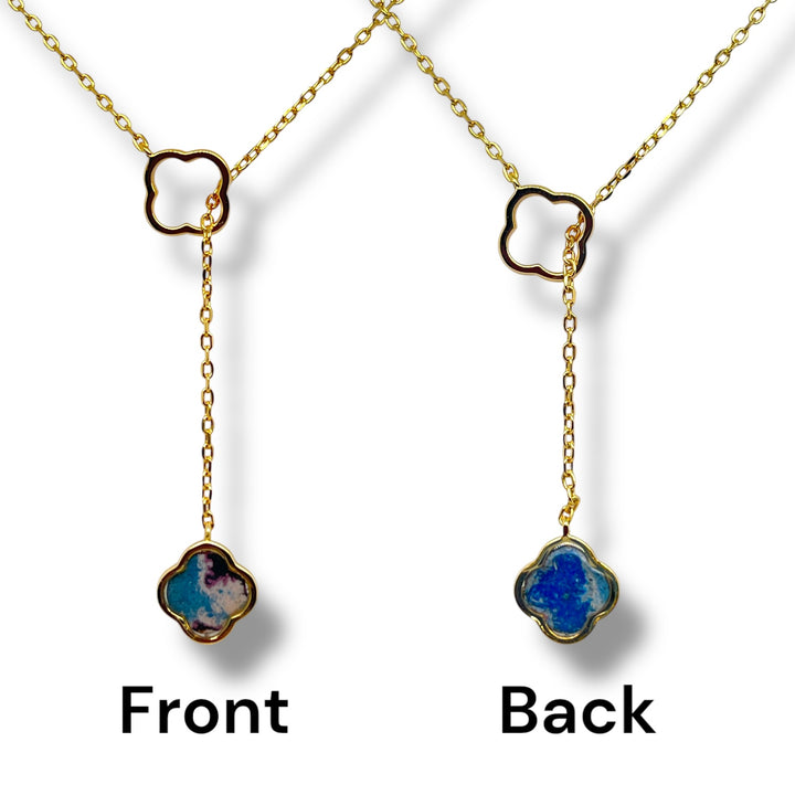 Crystal Lariat Necklace | Gold