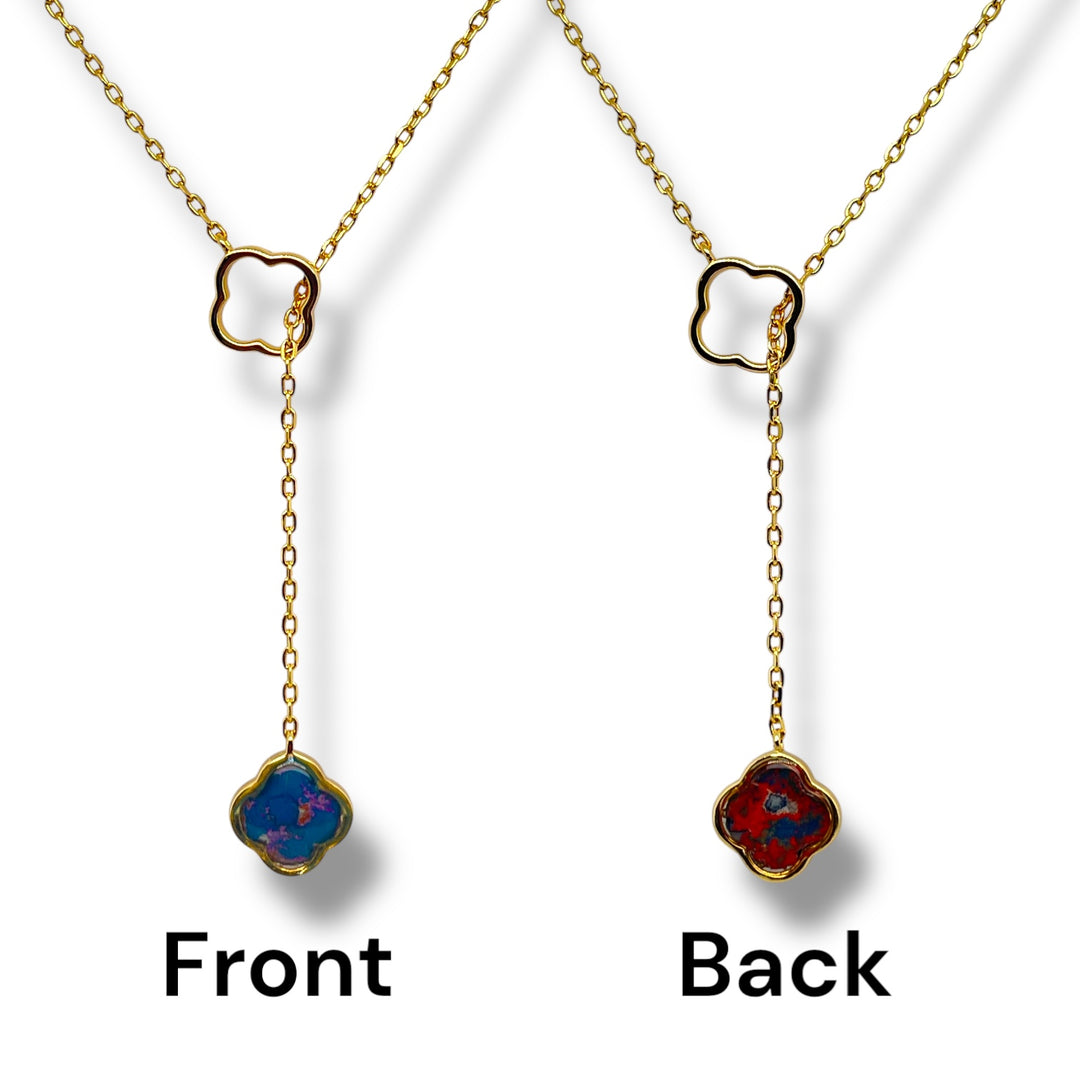 Crystal Lariat Necklace | Gold