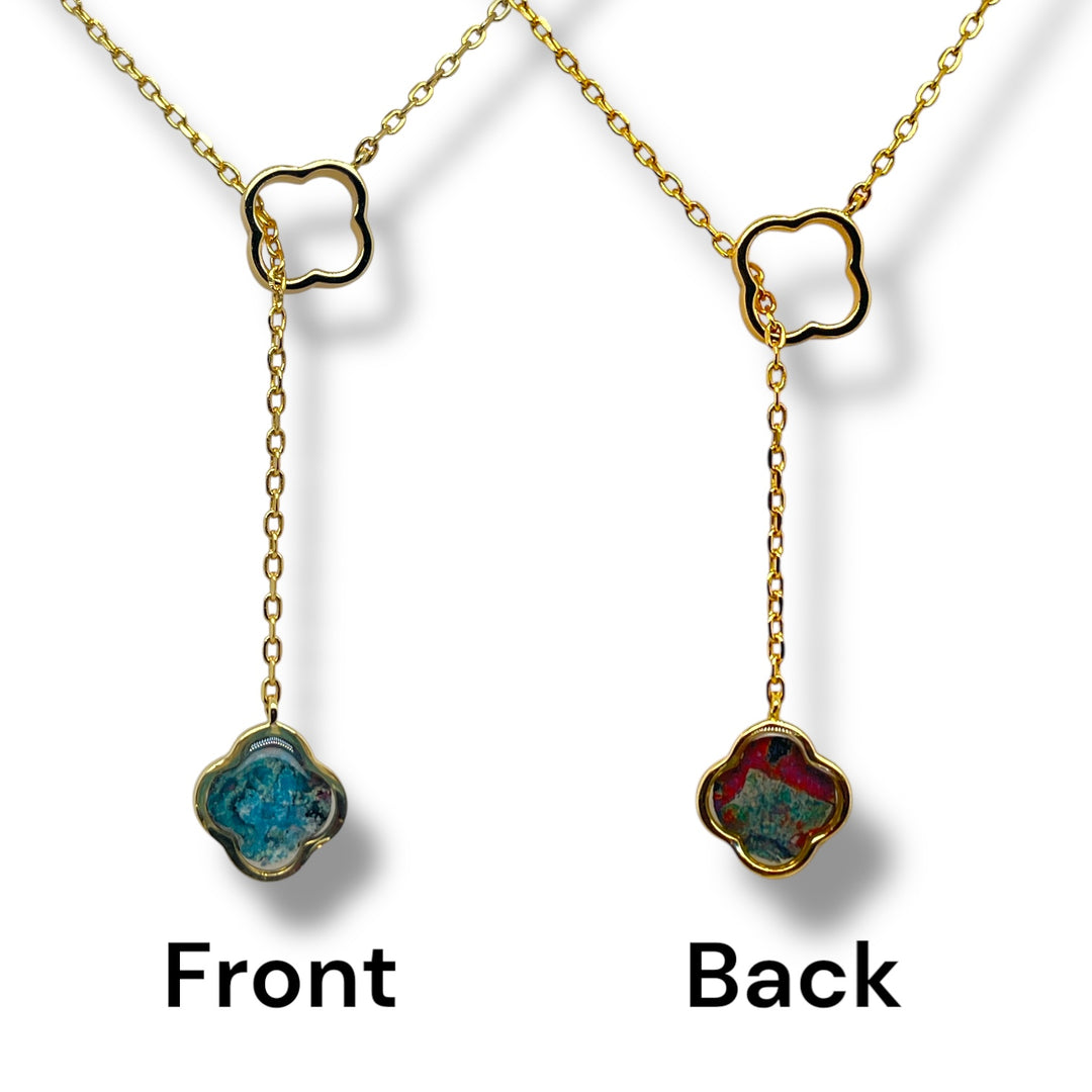 Crystal Lariat Necklace | Gold