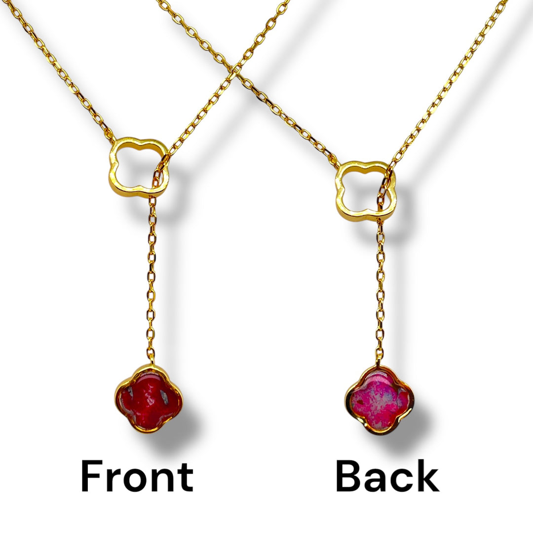 Crystal Lariat Necklace | Gold