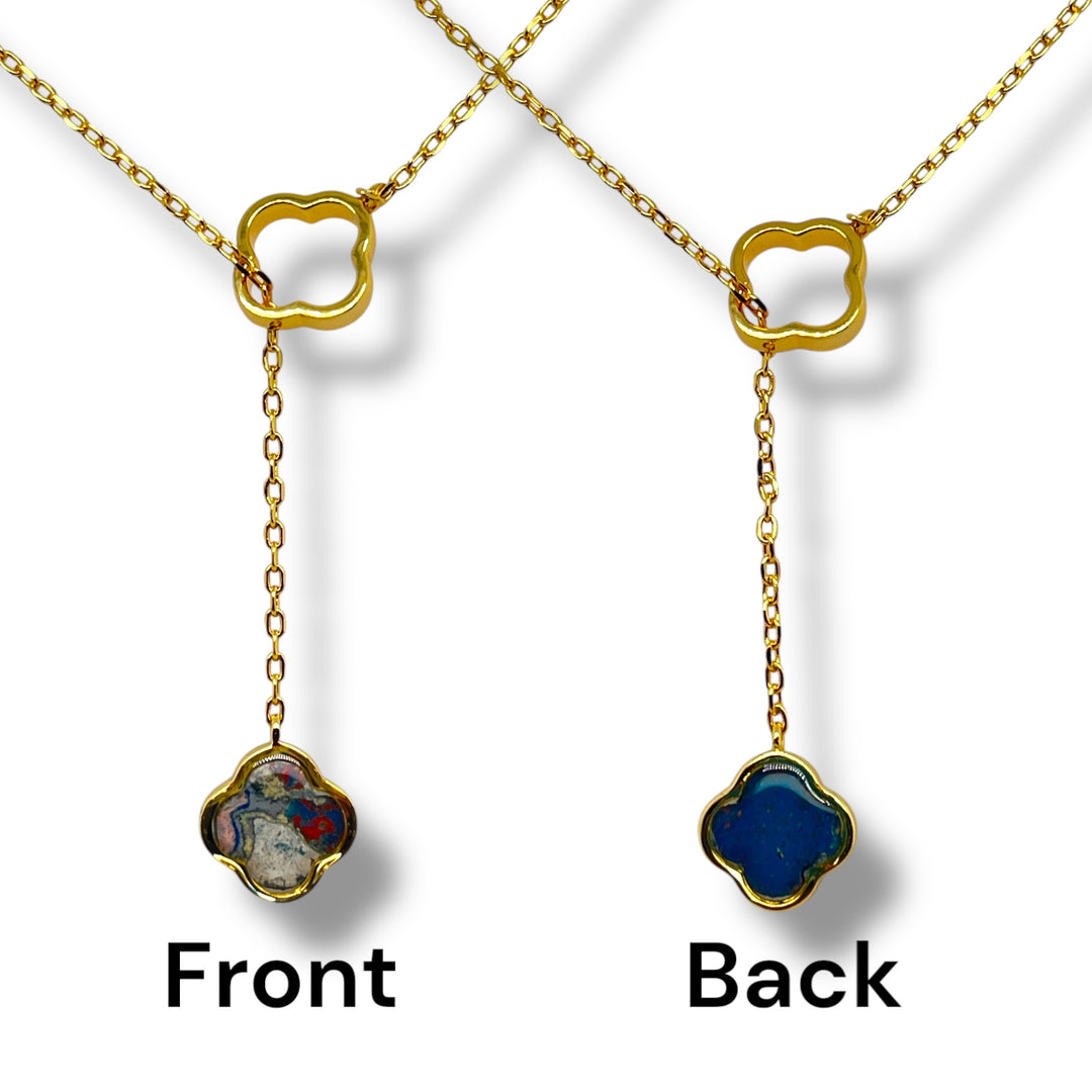 Crystal Lariat Necklace | Gold