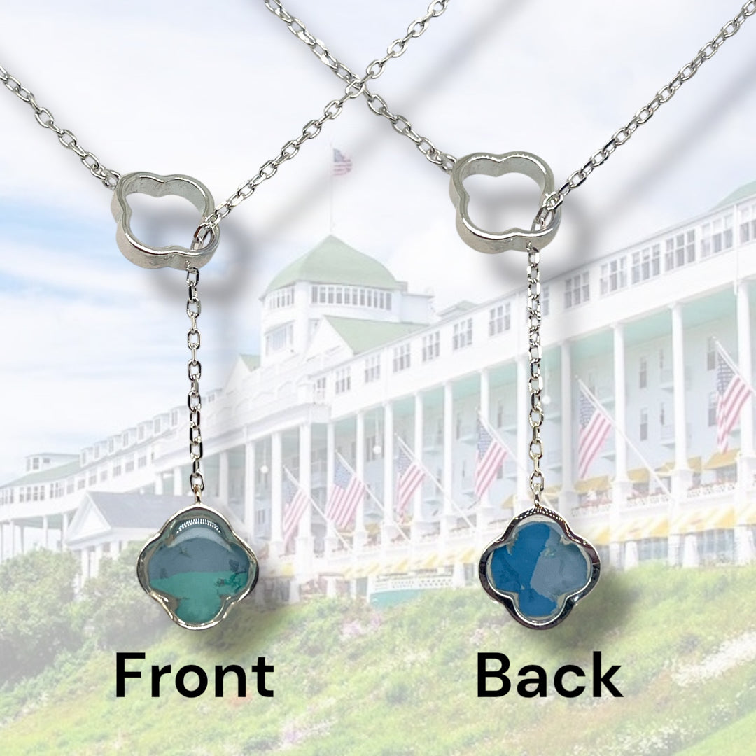 Crystal Lariat Necklace | Sterling Silver