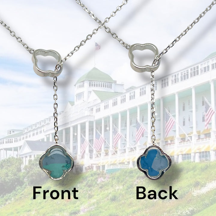 Crystal Lariat Necklace | Sterling Silver