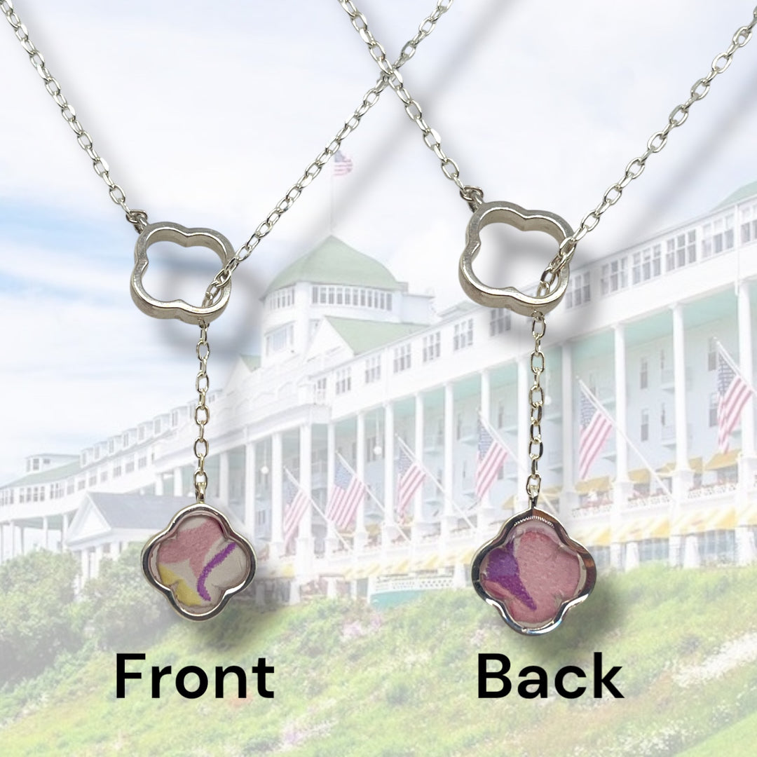 Crystal Lariat Necklace | Sterling Silver