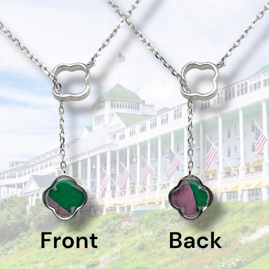 Crystal Lariat Necklace | Sterling Silver