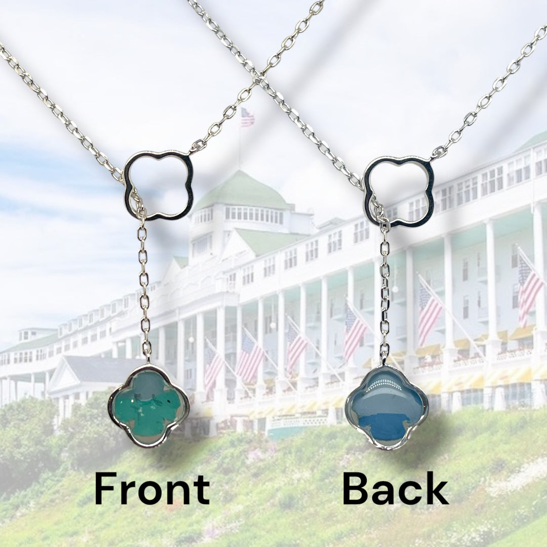 Crystal Lariat Necklace | Sterling Silver