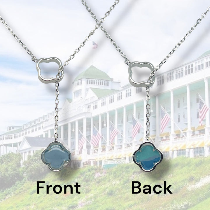 Crystal Lariat Necklace | Sterling Silver