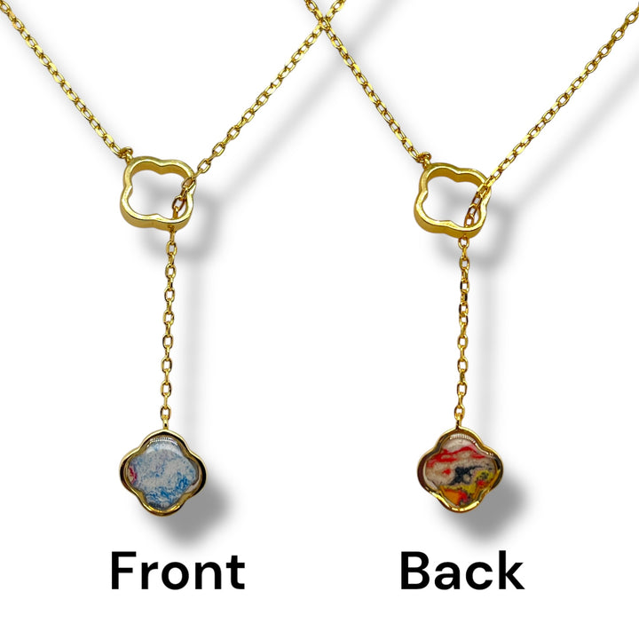 Crystal Lariat Necklace | Gold