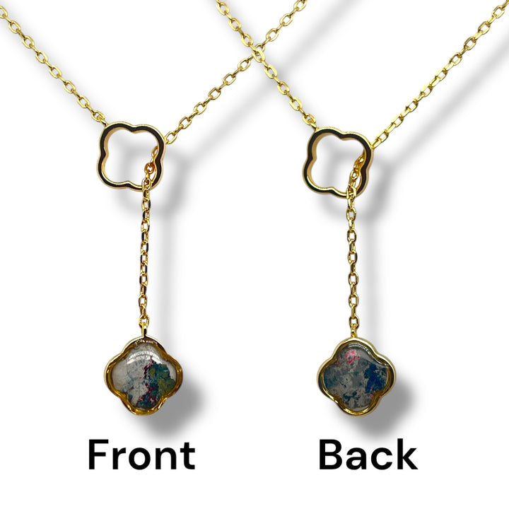 Crystal Lariat Necklace | Gold