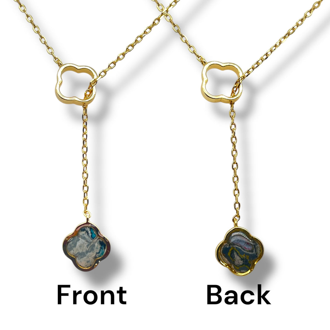 Crystal Lariat Necklace | Gold