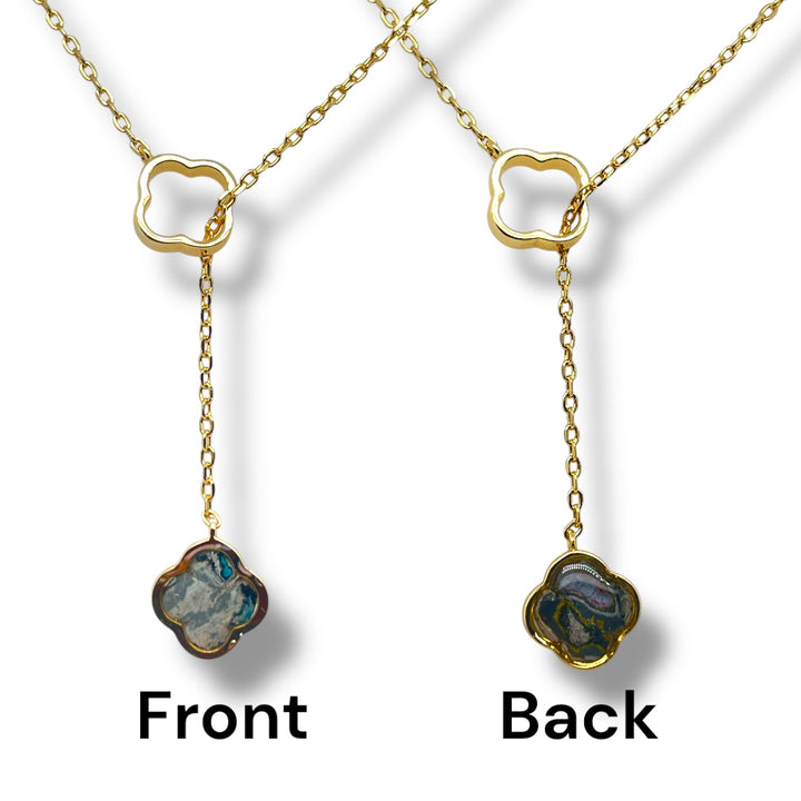 Crystal Lariat Necklace | Gold