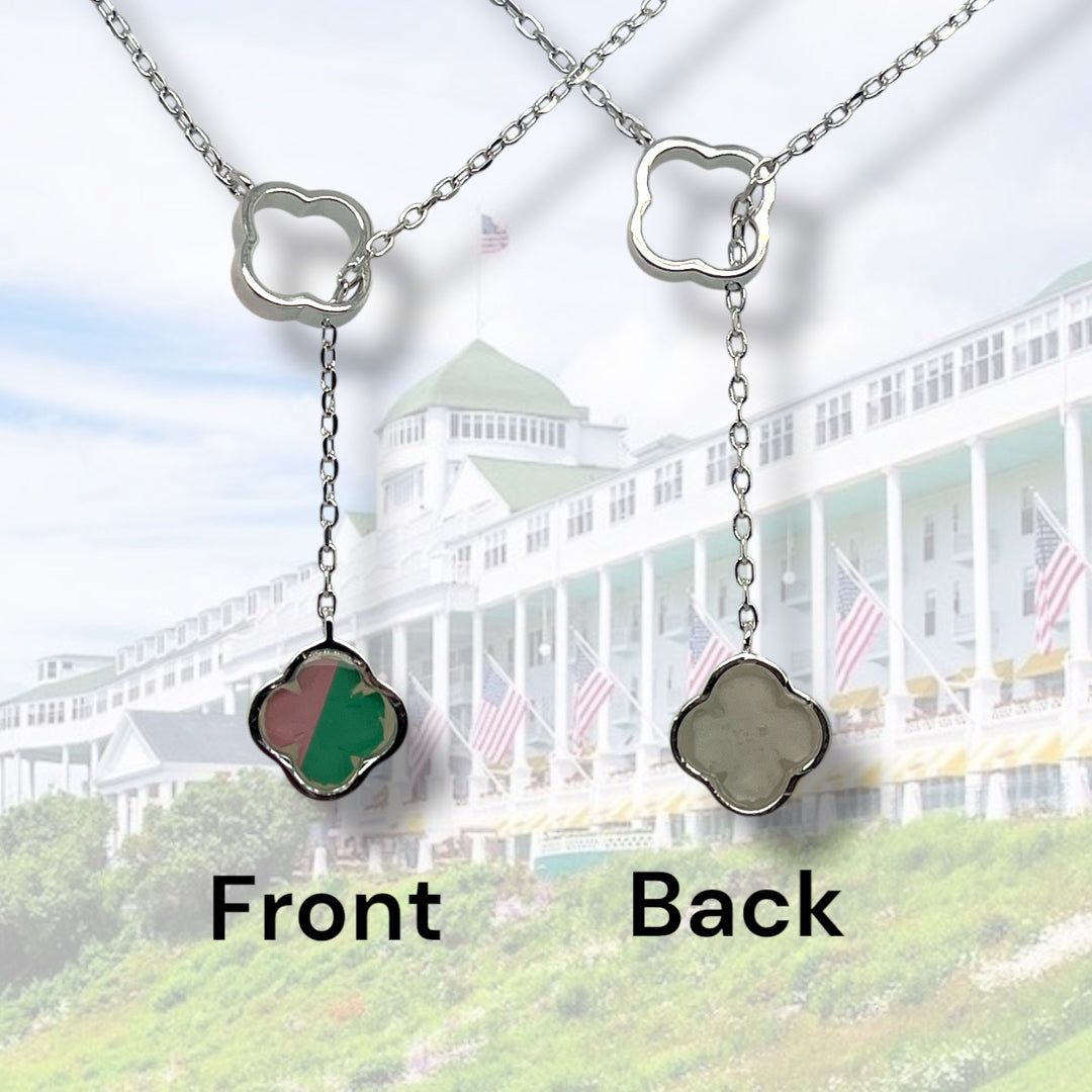 Crystal Lariat Necklace | Sterling Silver