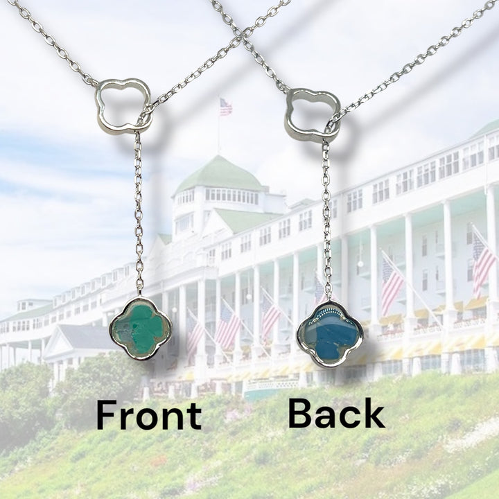 Crystal Lariat Necklace | Sterling Silver