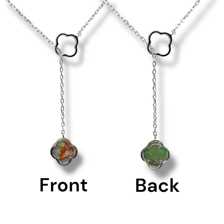 Crystal Lariat Necklace | Silver