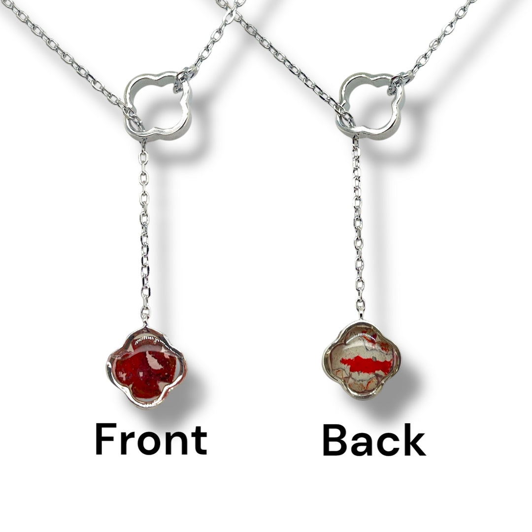 Crystal Lariat Necklace | Silver