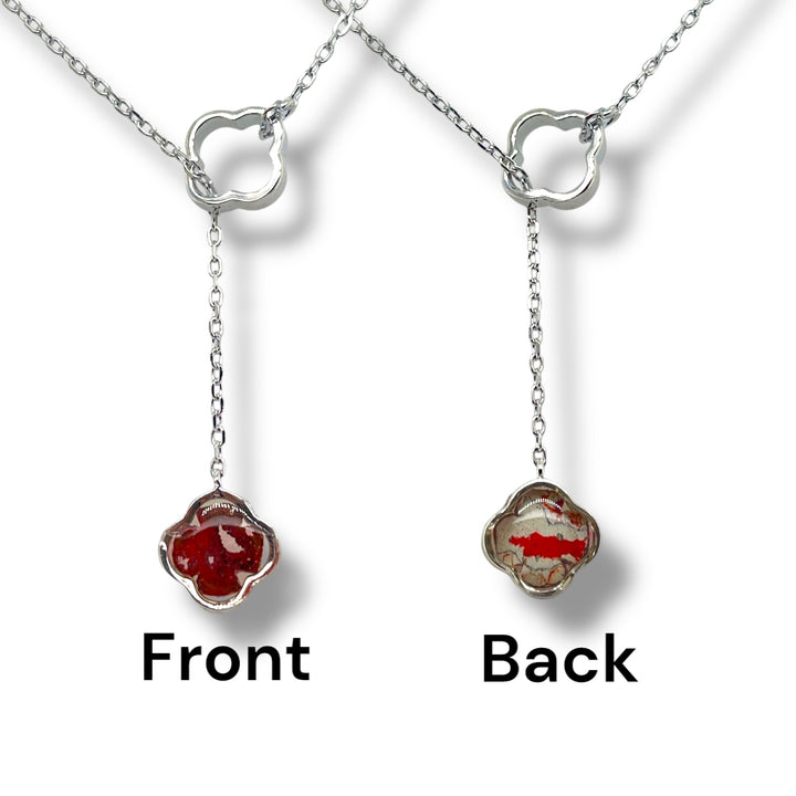 Crystal Lariat Necklace | Silver