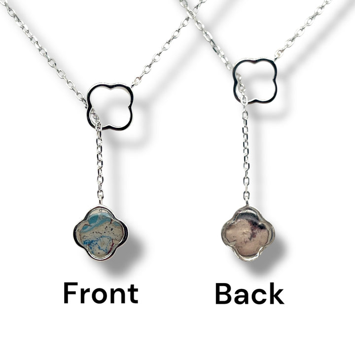 Crystal Lariat Necklace | Silver