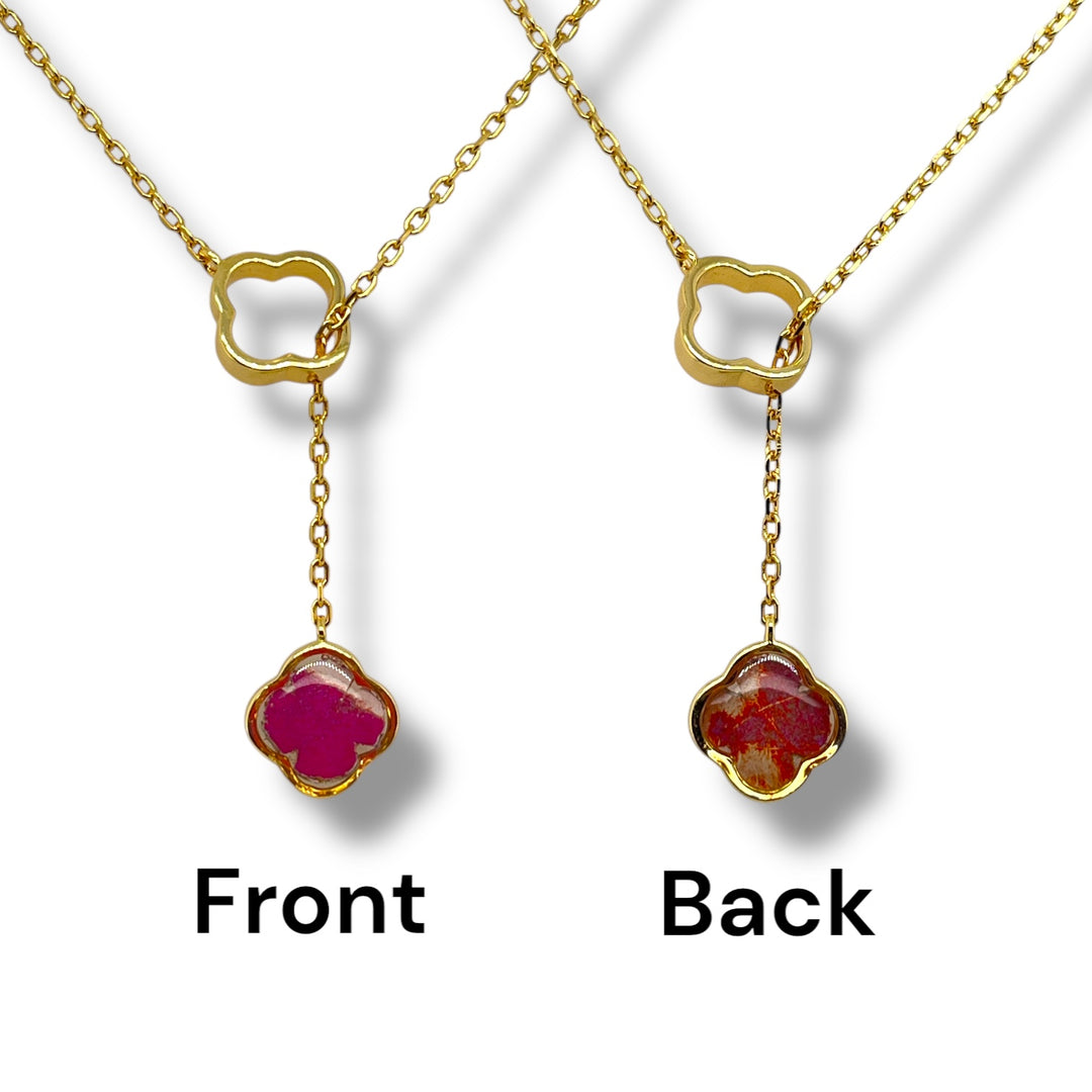 Crystal Lariat Necklace | Gold