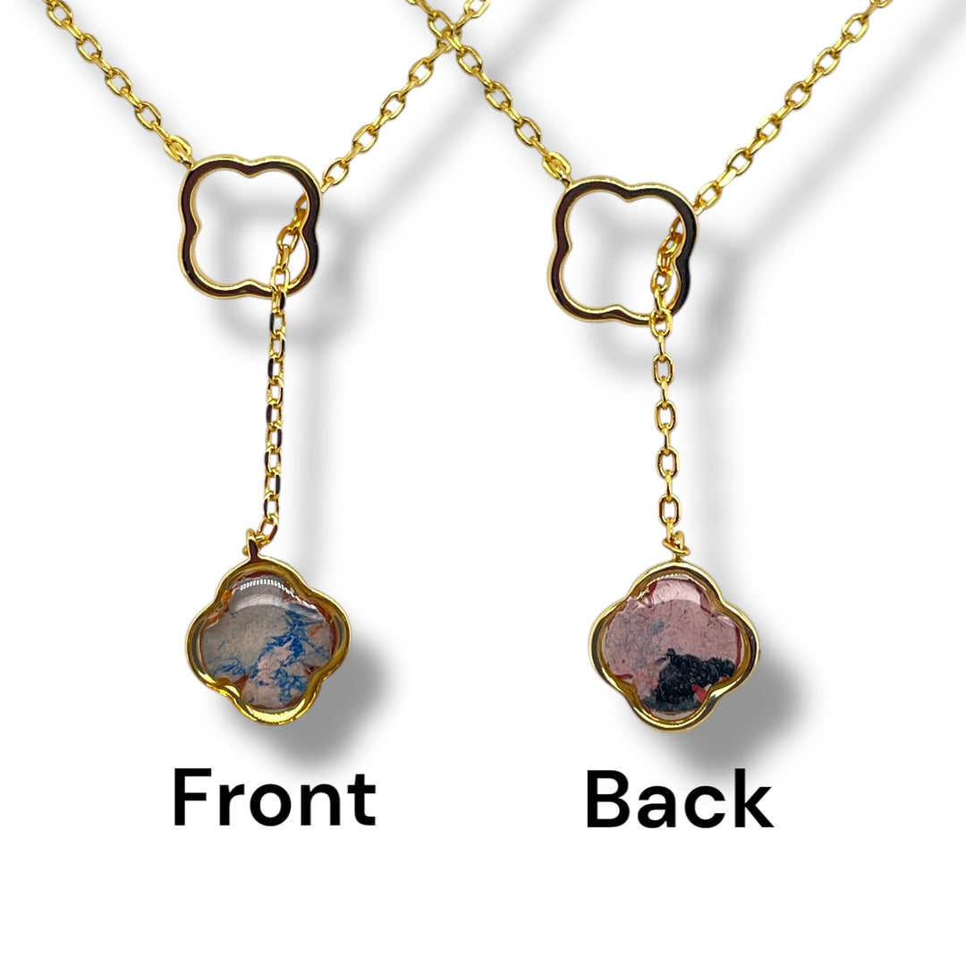 Crystal Lariat Necklace | Gold