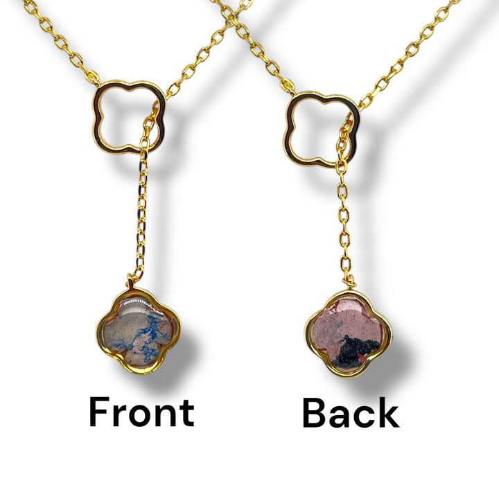 Crystal Lariat Necklace | Gold