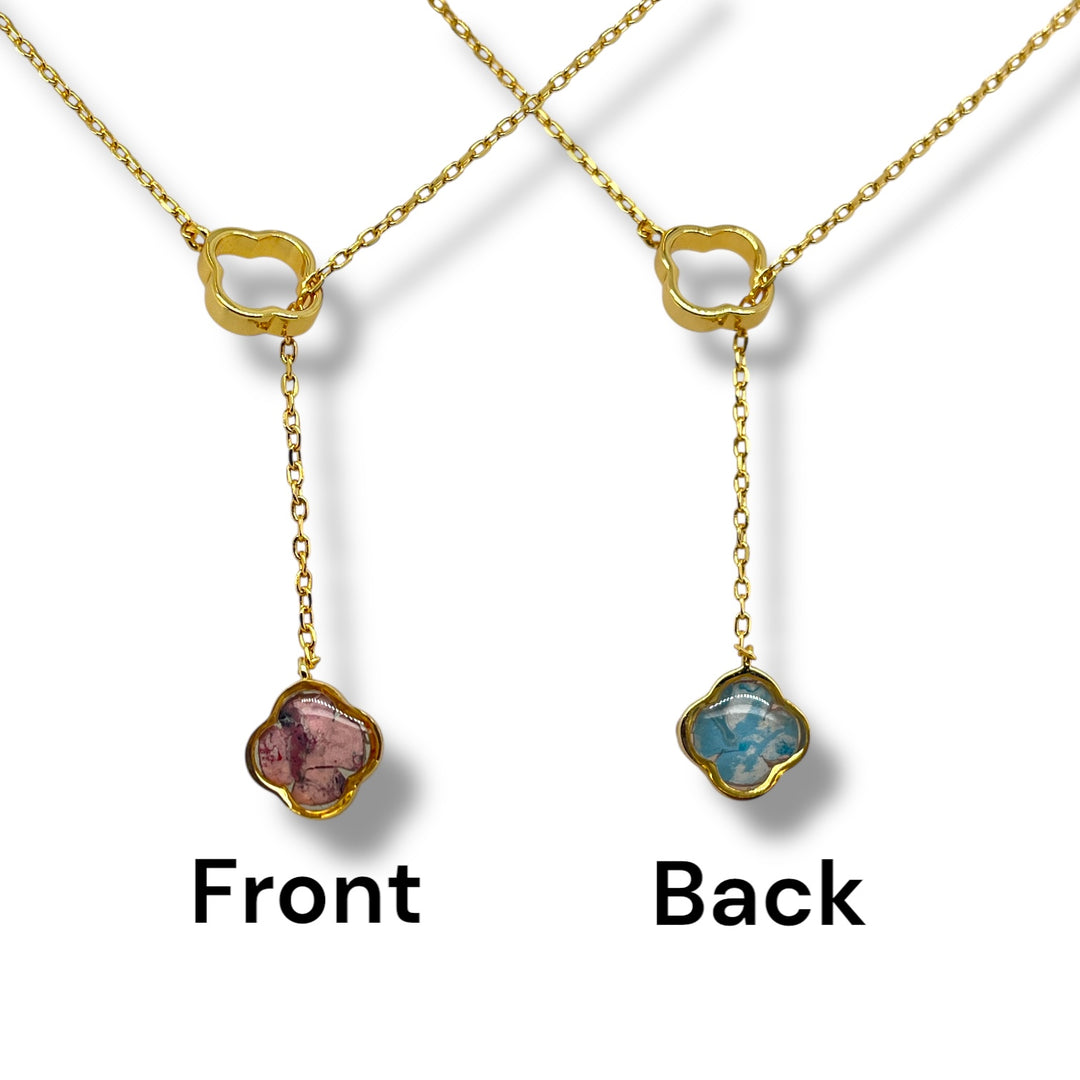 Crystal Lariat Necklace | Gold