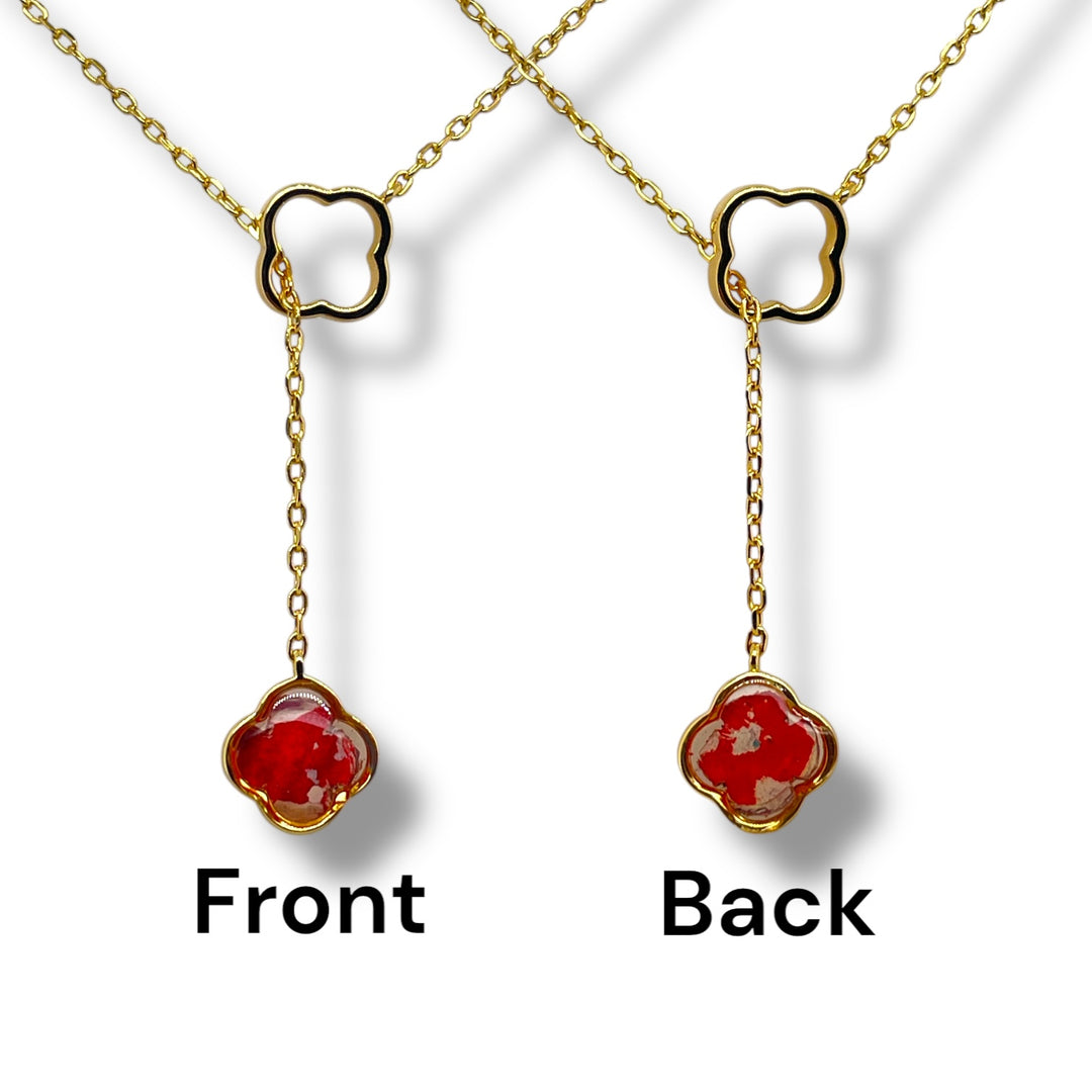 Crystal Lariat Necklace | Gold