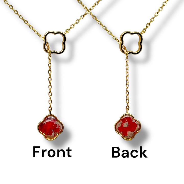 Crystal Lariat Necklace | Gold