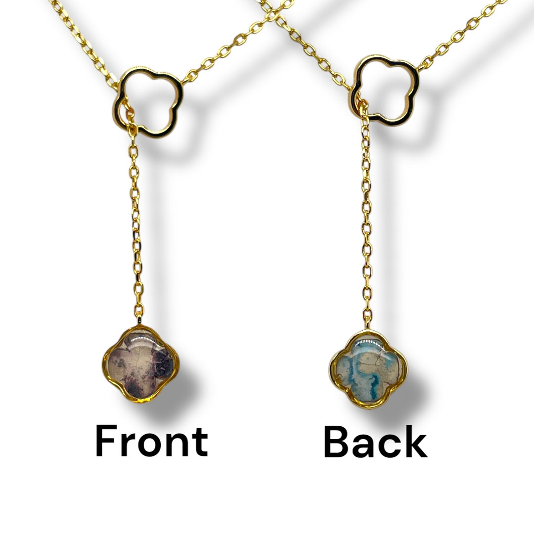 Crystal Lariat Necklace | Gold