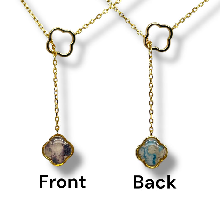 Crystal Lariat Necklace | Gold