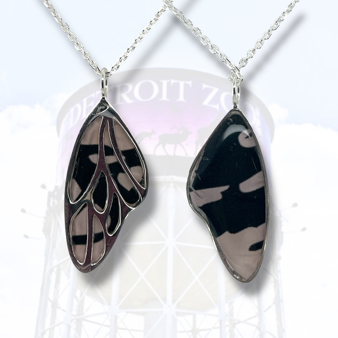 Detroit Zoo Vivian Butterfly Necklace | Silver