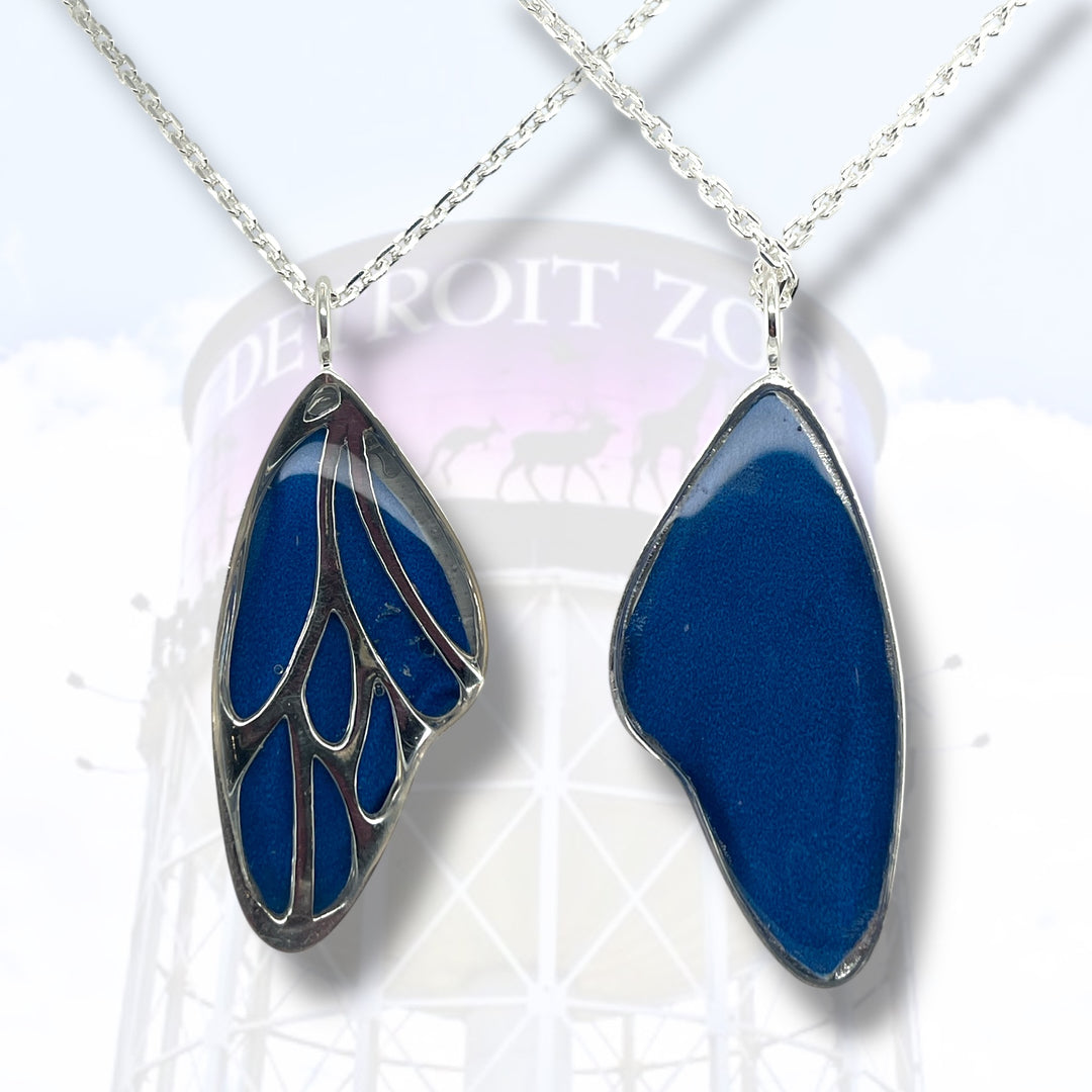 Detroit Zoo Vivian Butterfly Necklace | Silver