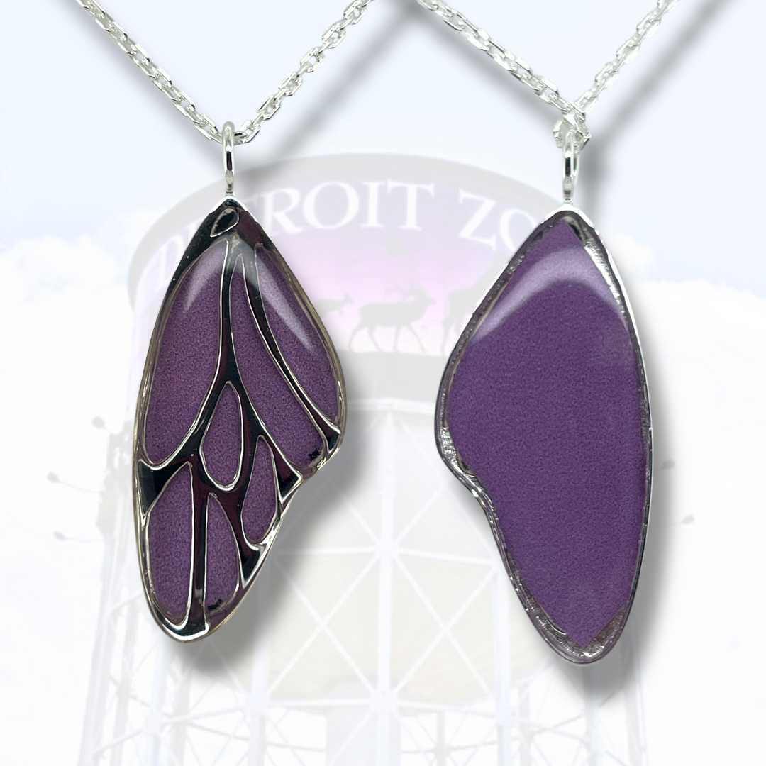 Detroit Zoo Vivian Butterfly Necklace | Silver