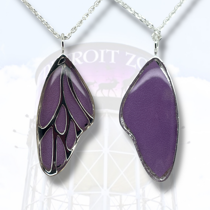Detroit Zoo Vivian Butterfly Necklace | Silver