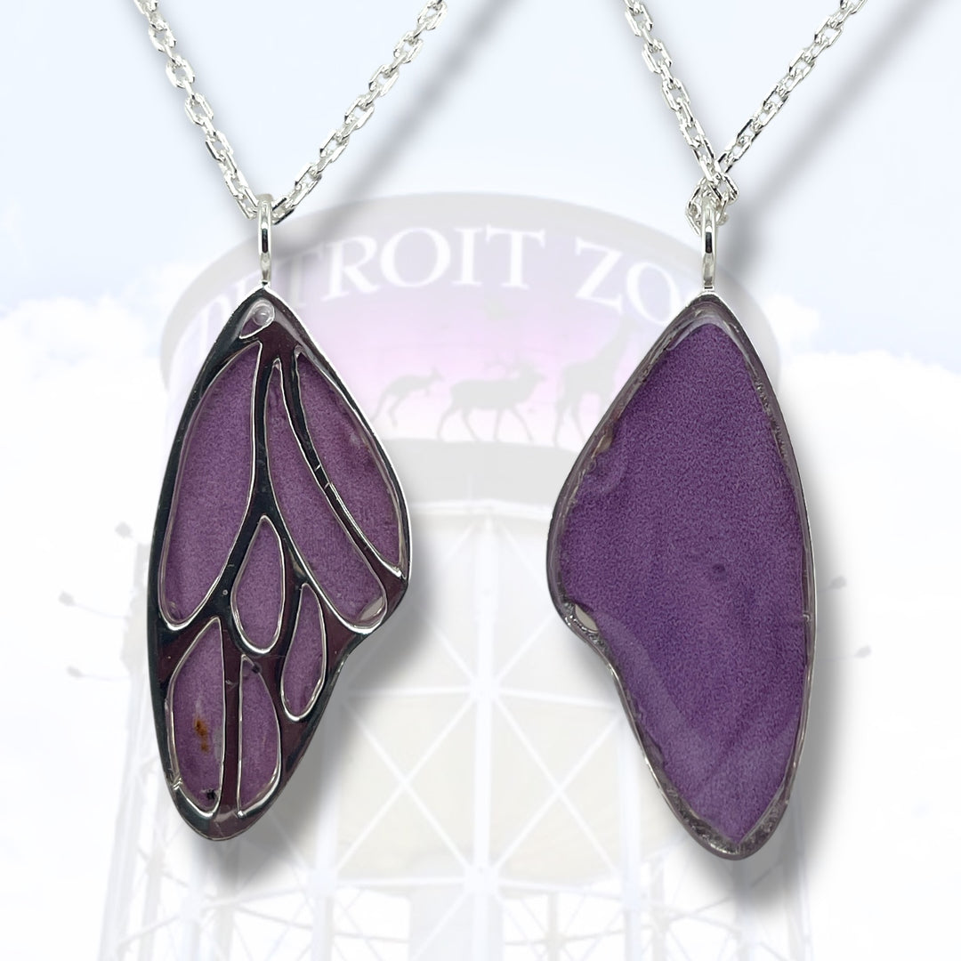 Detroit Zoo Vivian Butterfly Necklace | Silver