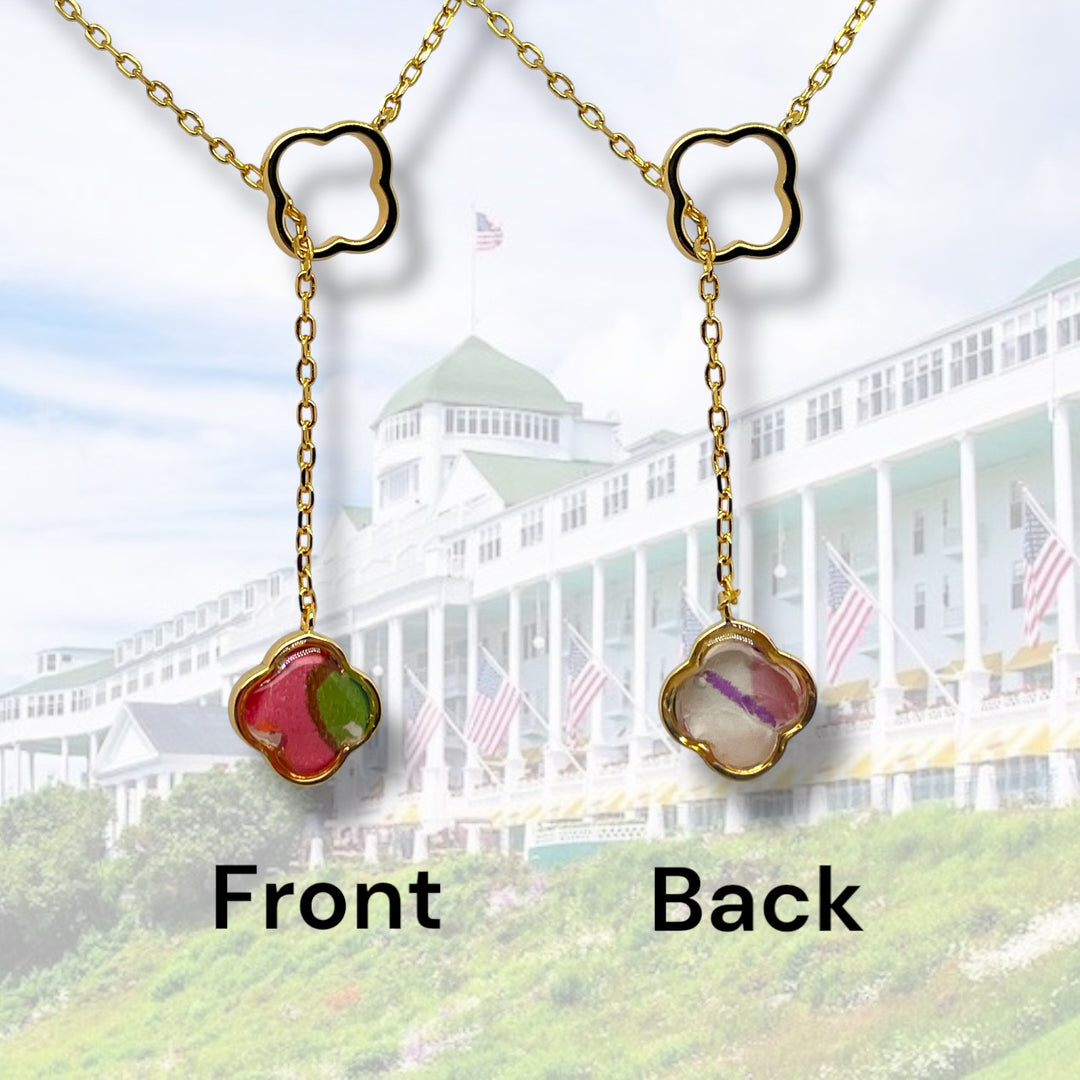 Crystal Lariat Necklace | Gold