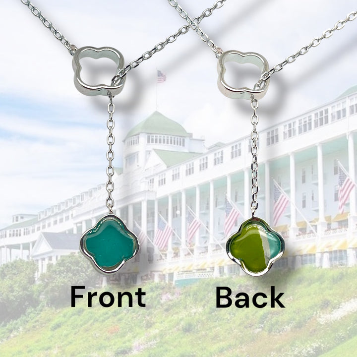 Crystal Lariat Necklace | Sterling Silver