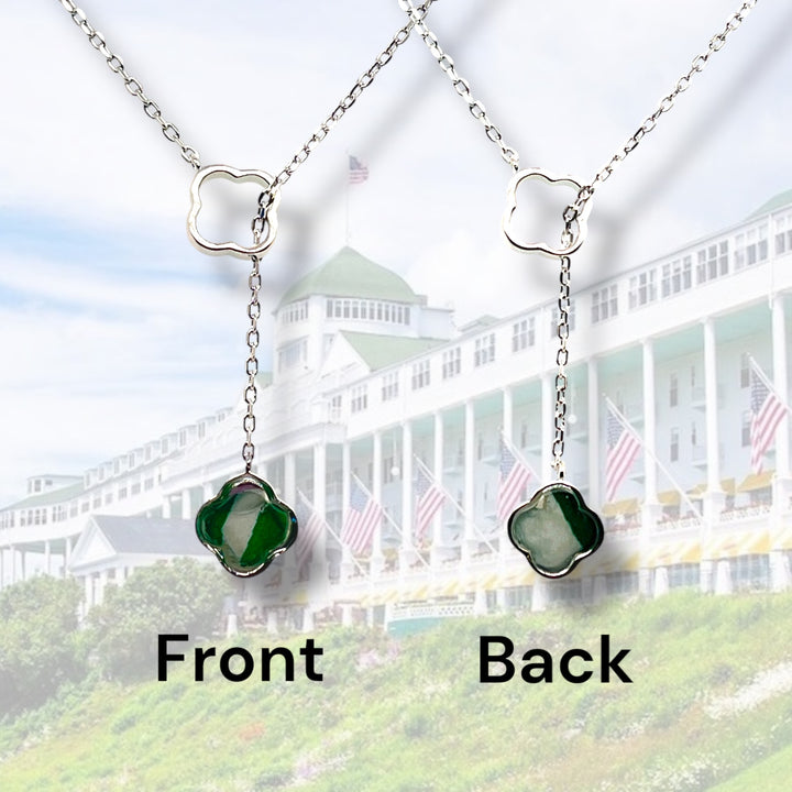 Crystal Lariat Necklace | Sterling Silver