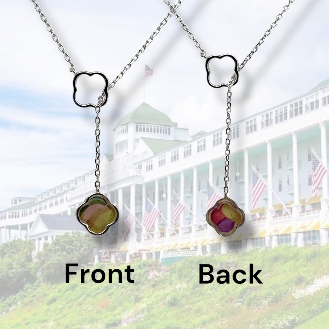 Crystal Lariat Necklace | Sterling Silver