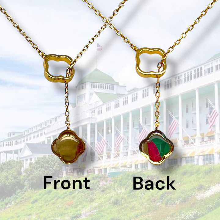 Crystal Lariat Necklace | Gold