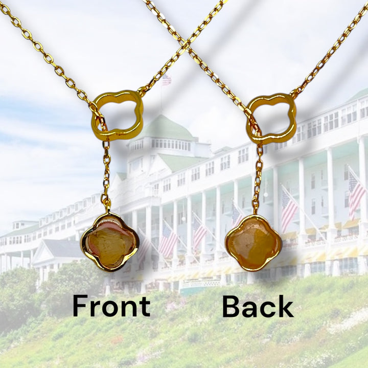 Crystal Lariat Necklace | Gold