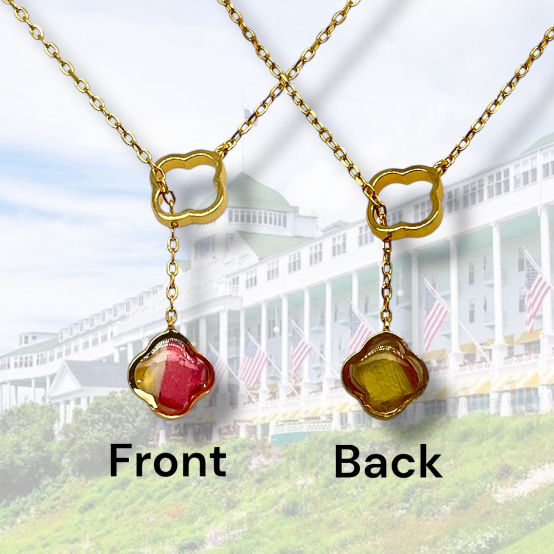 Crystal Lariat Necklace | Gold