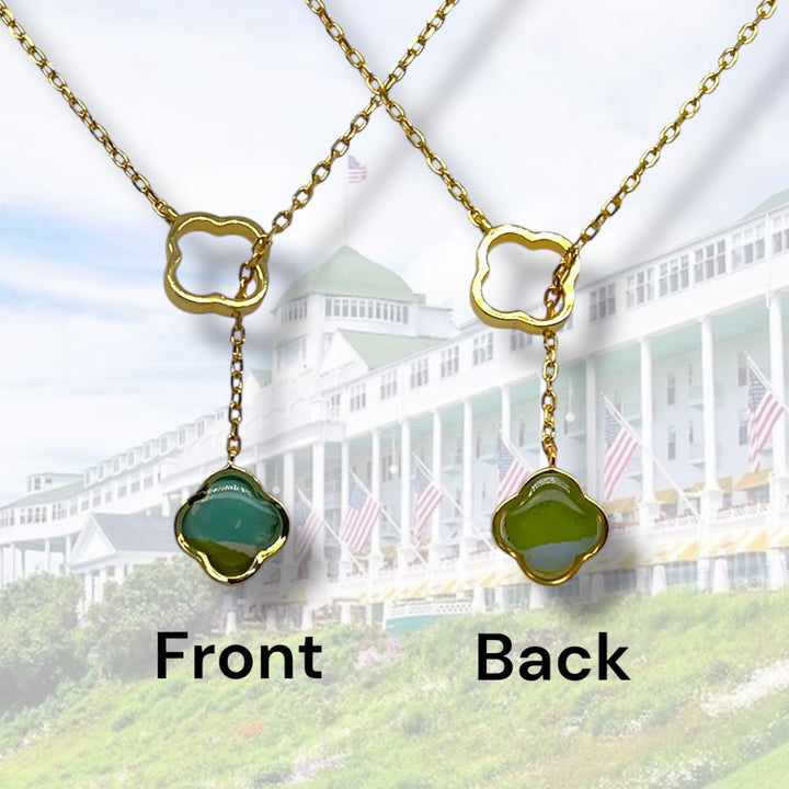 Crystal Lariat Necklace | Gold