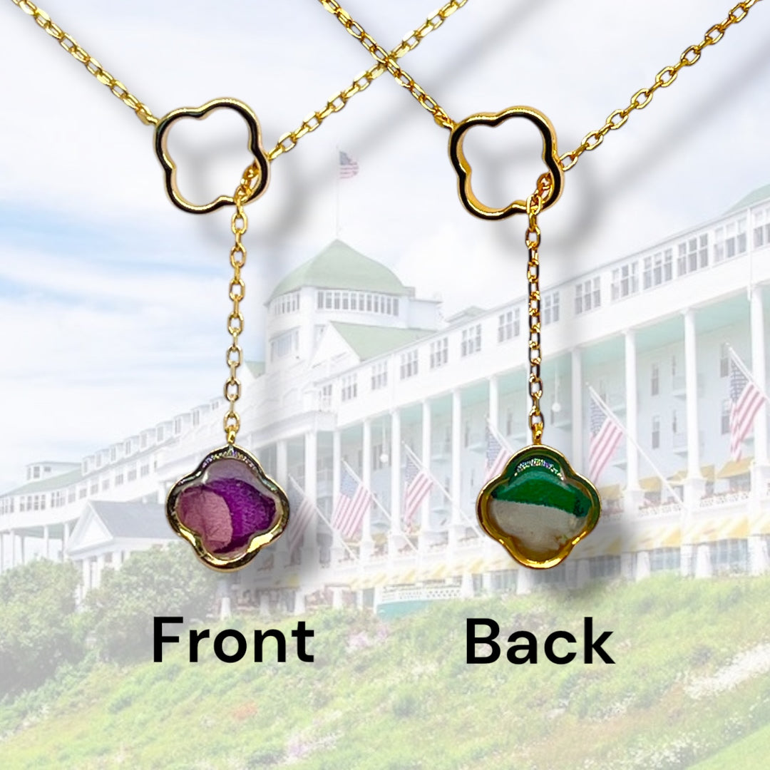 Crystal Lariat Necklace | Gold